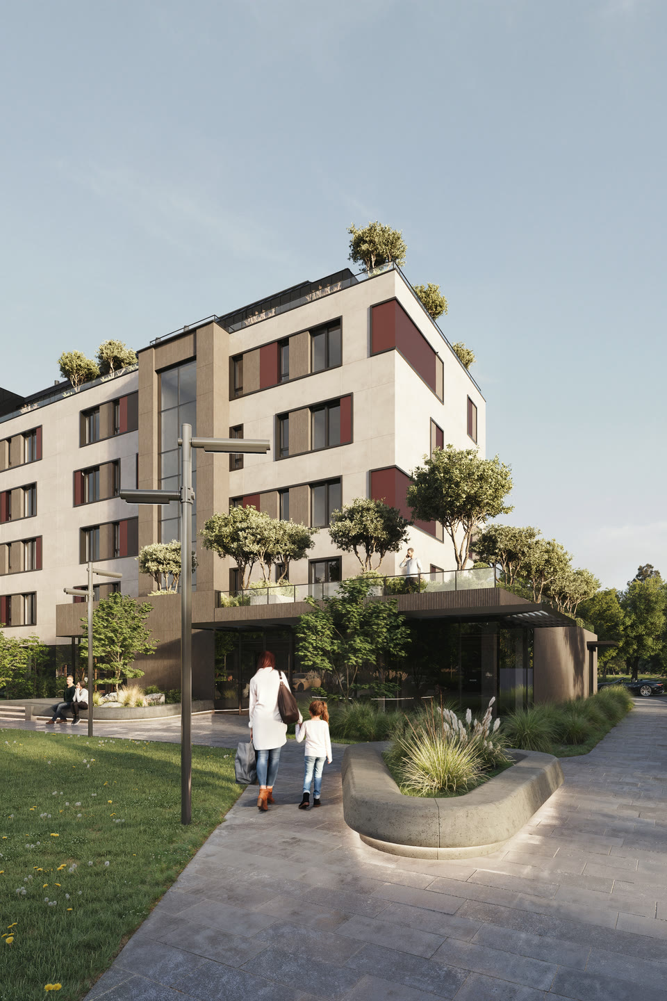Entrance to the Swiss Luxury residential complex